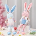 thumbnail image 2 of Pascua Conejito de patas largas Gnomo Conejo hecho a mano Juguetes de peluche para adornos de muñecas Primavera Niños Regalos de Pascua Fiesta en casa Decoración del hogar, 2 of 5