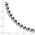 thumbnail image 7 of Stainless Steel Bracelet Gemstones Women's Cubic Zirconia Round mm 7.5 in Polished w/Black CZ 7.5in, 7 of 7