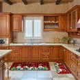 thumbnail image 4 of Christmas Kitchen Carpet (2 Pieces) Merry Christmas Kitchen Carpet Washable Cushion Comfortable Kitchen Carpet Set 2PCS Doormat Area Rug 2x6, 4 of 5