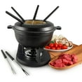 thumbnail image 2 of Swissmar Lucerne Matte Black 10 Piece Cast Iron Fondue Set, Meat Cheese or Chocolate, 2 of 5