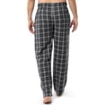 thumbnail image 2 of Fruit of the Loom Men's Soft Flannel Pajama Lounge Sleep Pant - Grey Plaid, 2 of 6