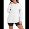 thumbnail image 2 of Sudaderas de Gran Tamaño para Mujer, Cuello Redondo, Larga, Sudaderas con Cremallera Lateral, Ropa de Otoño 2025 XL, 2 of 9