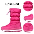 thumbnail image 1 of Botines Antideslizantes para Exteriores Mujer Botas Con Plataforma Forradas Piel Al Hasta Media Pantorrilla (Rosa 38) Rojo, 1 of 8