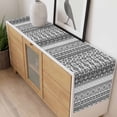 thumbnail image 4 of Grey White Boho Table Runner - 90 Inch Long, Kitchen Dining Table Runner Dresser Scarves, Vintage Ethnic Tribe Abstract Art Farmhouse Decor for Coffee Tables Wedding Party Banquet, 4 of 8
