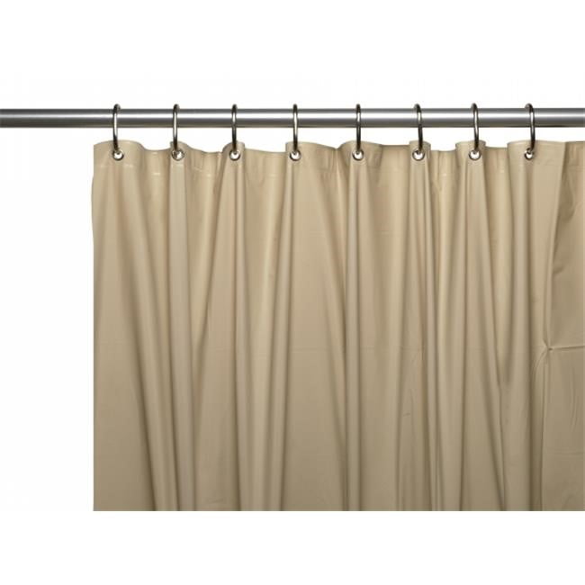 3 Gauge Vinyl Shower Curtain Liner w/ Weighted and Metal