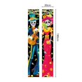 thumbnail image 1 of 1 Pair Day of The Dead Decoration Halloween Banner Porch Sign DIY Mexican Party Decorations Skull Welcome Hanging Door Banner, 1 of 4