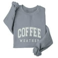 thumbnail image 5 of Sale Clearance 2025 Women's Sweatshirts Coffee Weather Sweatshirt Women's Coffee Lover Trendy Shirt Cozy Season Sweatshirts Fall Crewneck Fleece Pullover Sweatshirt for Women Casual, 5 of 6
