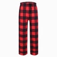 thumbnail image 4 of UAYOTSE Boys Plaid Pajama Bottoms Micro Fleece Lounge Pants Drawstring Waist Kids Sleep Clothes with Pockets,Sizes 10-11 Years, 4 of 5