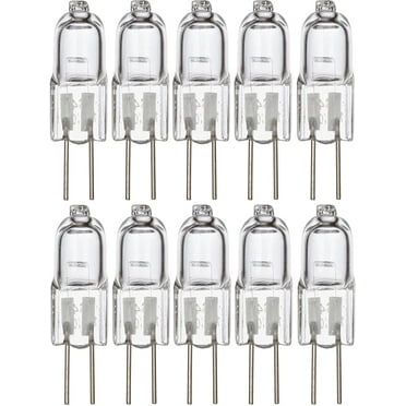 Simba Lighting Halogen G4 T3 10W 120lm Bi-Pin Bulbs 12V JC 2700K Warm White, 10-Pack