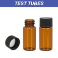 thumbnail image 4 of Uxcell 10ml Amber Glass Vials, 28 Pack Sample Vials with Screw Cap Reagent Media Bottle, 4 of 5
