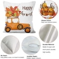 thumbnail image 5 of Fall Thanksgiving Throw Pillow Covers Set of 4 16x16 inch Orange Pumpkin Truck Maple Leaves Pillowcase Outdoor Decorative Cushion Couch Cover Farmhouse Harvest Cushion Cases, 5 of 5