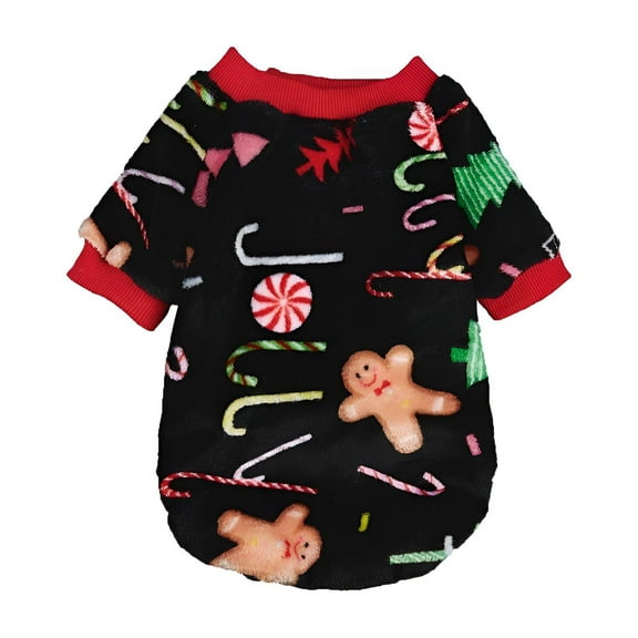 TELOLY Dog Sweater,Soft Gentle Touch Dog Pajamas,Trendy Holiday Pattern Dog Surgery Suit,Xs