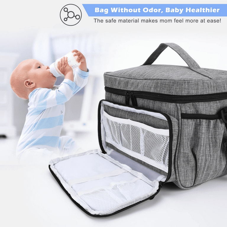 Wearable Breast Pump Bag Fits Breast Pumps Like Momcozy, Medela, Lansinoh,  Elvie, Willow, 2 Layers Portable Breast Pump Travel Bag for Working Moms  and Extra Parts, Bag Only (Grey)\u2026 