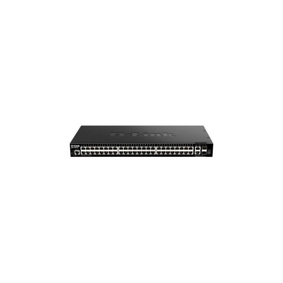 D-Link DGS-1520-52 Layer 3 Switch - 50 Ports - Manageable - 3 Layer Supported - Modular - 51.20 W Power Consumption - Twisted Pair, Optical Fiber - 1U High - Rack-mountable - Lifetime Limited