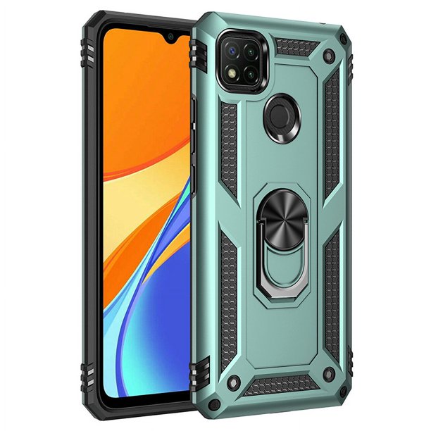 Funda de teléfono para Xiaomi Redmi 9C y Redmi 10 A de Uso Rudo Shockproof + Cristal 9D