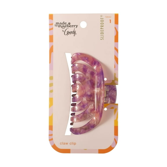 Goody Tru x Maeberry Acrylic Claw Clip, SlideProof Grip, Trendy Large Hair Clip, 1 Ct