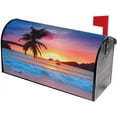 thumbnail image 2 of Sunrise Tropical Palm Tree Mailbox Cover Mailbox Wraps, Waterproof Mailbox Covers Magnetic Post Box Cover Large Size 25.5"(L) x 21"(W) Garden Yard Outside Farmhouse Home Decor, 2 of 6