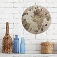 thumbnail image 7 of GZHJMY Vintage World Map Wall Clock, 10" Silent Non Ticking Round Clock, Oil Painting Easy to Read Clock for Living Room Bedroom Bathroom Home Decor Holiday Gifts, 7 of 7