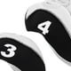 thumbnail image 5 of Paquete de 1 fundas protectoras para cabeza de palo de golf, duraderas. Negro + blanco, 5 of 9