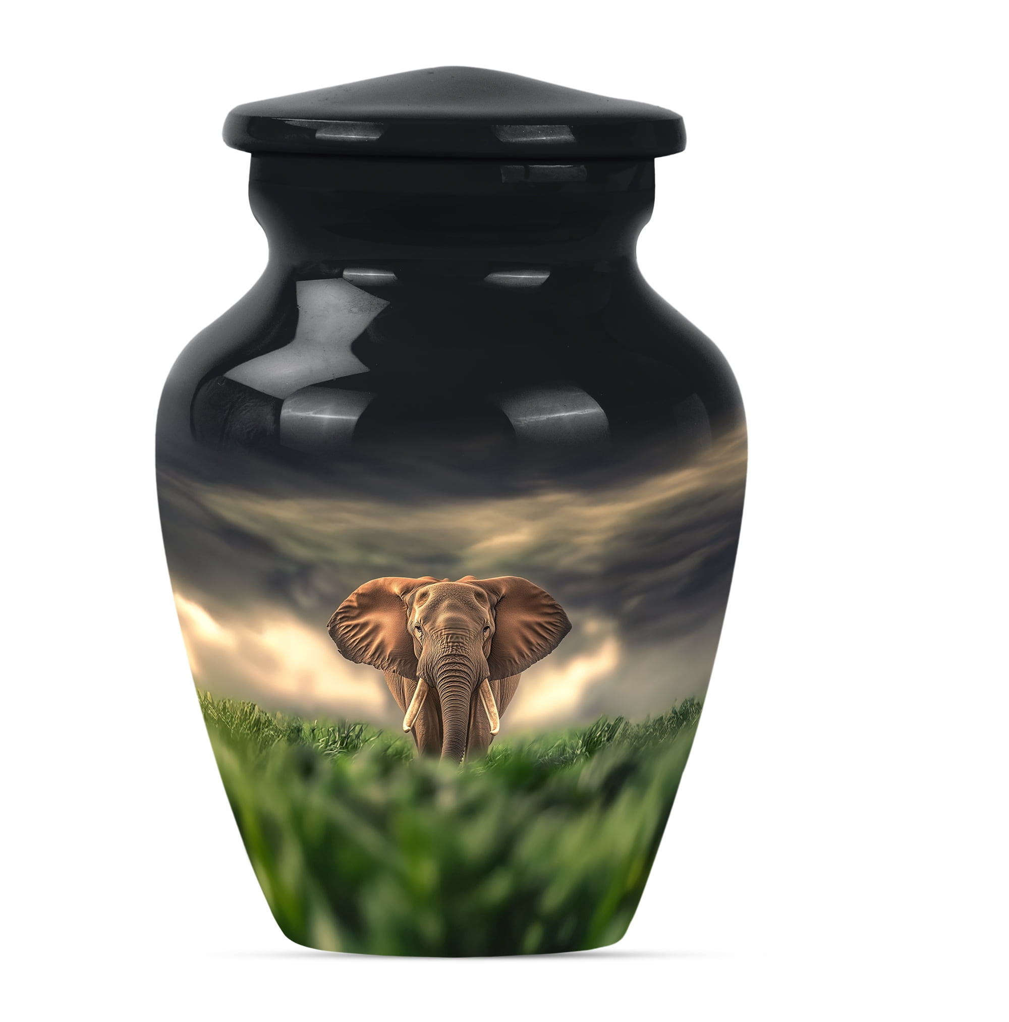 Elephant Cremation Urns for Human Ashes, Urn for Ashes Adult Male, Urns for Human Ashes Adult Man, Small Urn for Ashes for Women (Size - 3inch, 2 Pcs)