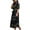 Black, variant on Abcnature Womens Maxi Dress, Women Retro Round Neck Short Sleeves Printed Dress, Plus Size Summer Casual Long Dresses, Wedding Guest Dresses Beach Party Dress White XL