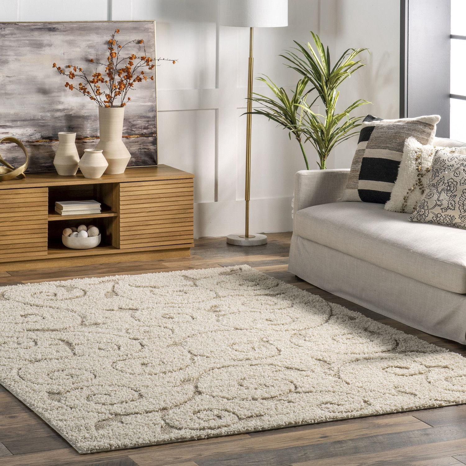 nuLOOM Moroccan Blythe Black 4' x 6' Transitional Area Rug