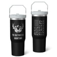 thumbnail image 2 of 1pc hunting 30oz Tumbler with Straw & Handle - Insulated Stainless Steel Cup | Holiday Gift for Man Women (Christmas, Valentine's, Birthday), 2 of 7
