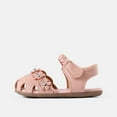 thumbnail image 4 of JSCDRPDWL Toddler Girl Sandal Girls Soft Little Girls Princess Shoes Closed Toe Princess Flat Toe Half Sandals with Bow Shoes Summer Sandals(Toddler/Little Kid), Soft Closed-Toe Bow Summer Sandals, 4 of 7