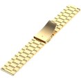 thumbnail image 4 of KOMI Bands Compatible with FITVII Metal Stainless Steel Watch Band Replacement Classic Durable Solid Link Accessory Buckle Metal Strap Wrist Band for FITVII H86 Fitness Tracker Gold, 4 of 5