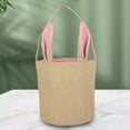 thumbnail image 3 of 1Pcs Easter Bunny Bag for Kids,Jute Baskets Bucket Bags with Rabbit Ears for Easter Eggs Hunting,Bunny Bucket Tote Bags Easter Decoration for Candy Gifts Storage, 3 of 7