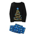 thumbnail image 3 of Luethbiezx Family Christmas Pajamas Set featuring Star Tree Print Tops and Trousers, 3 of 9