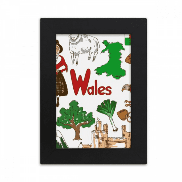 Wales Landscap UK National Flag Desktop Photo Frame Picture Display Art Painting Exhibit