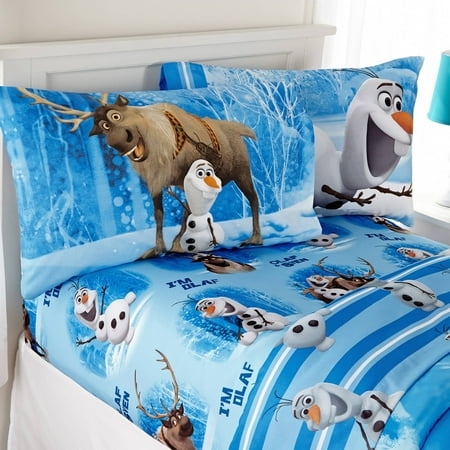 Disney Frozen Olaf Made From Snow Bedding Sheet Set Walmart Com