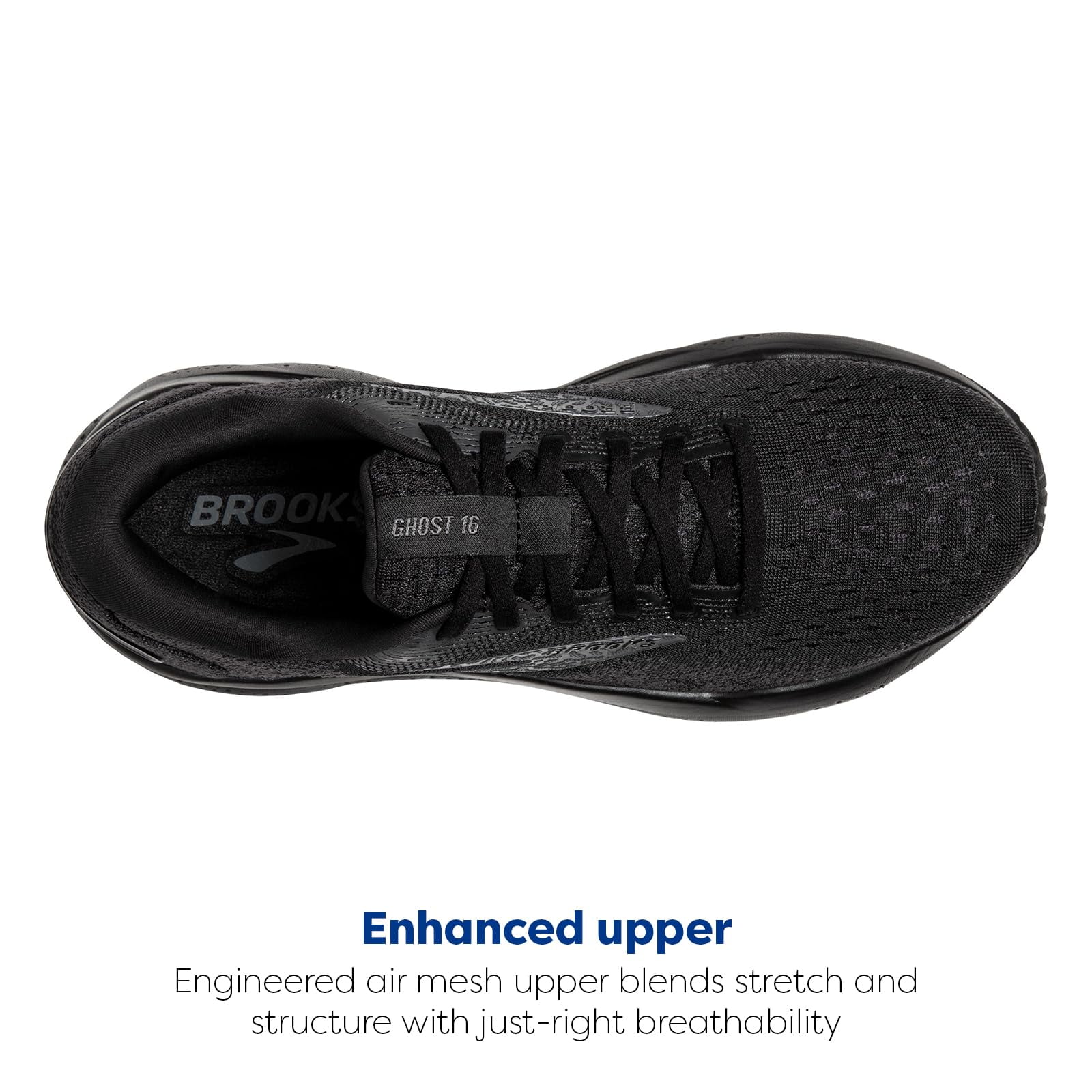 BROOKS, Women‚Äôs Ghost 16 Neutral Running Shoe, 7.5 Narrow, Black
