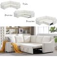 thumbnail image 3 of Tabaray 81.5'' Modular Sectional Sleeper Sofa with Pull Out Bed, L Shaped Sofa Pull Out Sofa Bed Couch, Convertible Sectional Couches Sofa Corner for Living Room Furniture Set, Chenille 5 Seat, 3 of 9