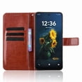 thumbnail image 5 of Wallet Case for TCL NxtPaper 70 Pro 5G with Card Holder, PU Leather Flip Phone Case with Kickstand Magnetic Closure Wrist Strap Brown, 5 of 5