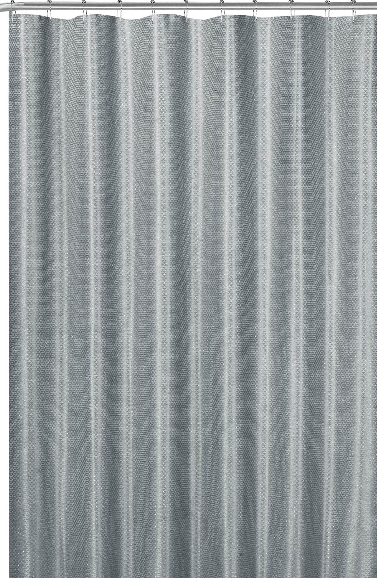 Gray Fabric Shower Curtain Modern, Silver Gray Shower Curtain