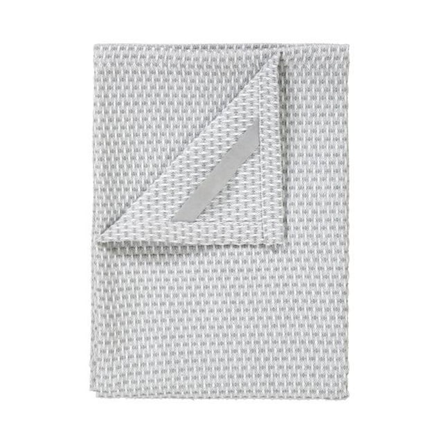 Blomus 63847 Ridge Torchons en Coton, Lys Blanc & Peau d'Éléphant - Ensemble de 2