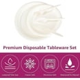 thumbnail image 4 of Juego de platos y cubiertos desechables de 250 piezas, kit de vajilla de bagazo compostable que incluye platos de papel de 7 y 9 pulgadas, compatibles, cuchillos y cucharas com, 4 of 5