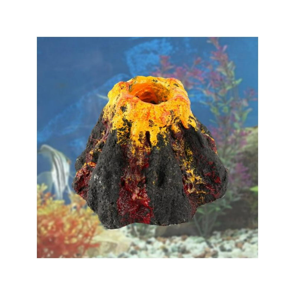 Aquarium Fish Tank Bubbler Ornament Air Bubble Stone Volcano Props
