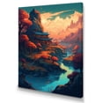 thumbnail image 2 of Designart "Mountain Top Asian Inspired Home I" Japon Landscape Wall Art Living Room, 2 of 5