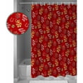 thumbnail image 6 of Christmas Shower Curtain Cowboy Gingerbread Man Shower Curtains for Bathroom Decor Poinsettia Horseshoe Red Christmas Decoration Bath Curtains Sets with Hooks Waterproof, 36x72 in, 6 of 6