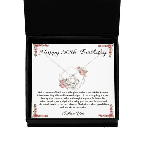 50th Birthday Gift Necklace, 50th Birthday Jewelry, Turning 50, necklace For Wife, Sister, Mom, Daughter, Birthday Gift Necklace For 50 Year Old
