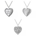 thumbnail image 4 of 3x Photo Locket Necklace Silver Holds Pictures Lockets Decoration Openable, 4 of 4