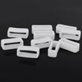 thumbnail image 6 of 10pcs Soft Silicone Watch Strap Keeper Loop White 20mm, 6 of 9