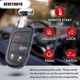 thumbnail image 2 of Easy to Use Smart Key Fob Replacement for Charger Challenger Dart Durango Chrysler 300 2011 2012 2013 2014 2015 2016 2017 2018 - Keyless Entry Remote Control Car Key Fobs (M3N-40821302, 4 Buttons), 2 of 9