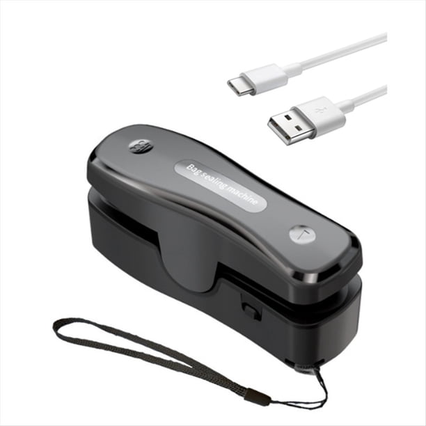 Mini Sellador de Bolsas con Cortador,Sellador de Bolsas con Chips Recargable 2 en 1,Máquina Selladora Portátil, Utensilio de Cocina