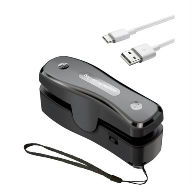 Mini Sellador de Bolsas con Cortador,Sellador de Bolsas con Chips Recargable 2 en 1,Máquina Selladora Portátil, Utensilio de Cocina