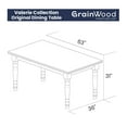 thumbnail image 4 of Grain Wood Furniture Valerie Original Solid Wood 63" Dining Table, Rustic Walnut, 4 of 9