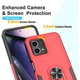 thumbnail image 2 of for Motorola G Stylus 5G 2023 Case with Tempered Glass Screen Protector,Heavy-Duty Tough Rugged Phone Case Cover with Ring Holder Kickstand for Moto G Stylus 5G 2023 (6.6", 2023) [Red/Black], 2 of 14